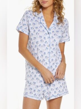 Roller Rabbit Gym Rate Pima Cotton Pajama Shorts set in blue size S